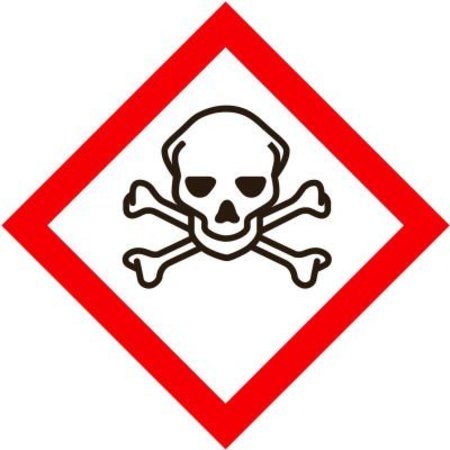 TOP TAPE AND LABEL INCOM® GHS1273 GHS "Skull Crossbones" Pictogram Placard, 10-3/4" x 10-3/4" GHS¬†1273.00